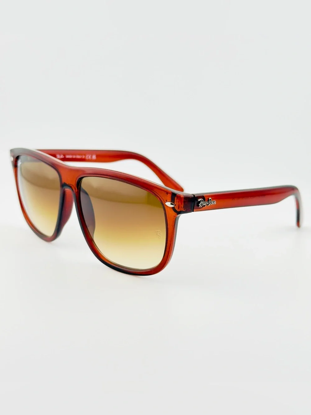 Ray-Ban Boyfriend Sunglasses RB4147 Oversized 65mm Brown Frame Gradient Lenses
